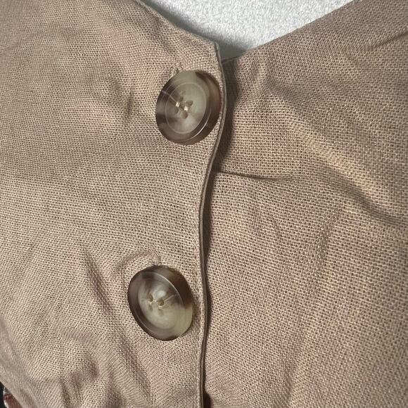 Lily Rose Woman's Tan Striped V Neckline Romper Outfit- Size S - Picture 7 of 12